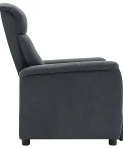 vidaXL Recliner Light Grey Faux Suede Leather