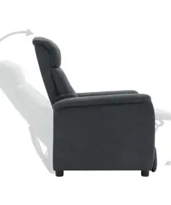 vidaXL Recliner Light Grey Faux Suede Leather