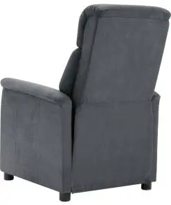 vidaXL Recliner Light Grey Faux Suede Leather