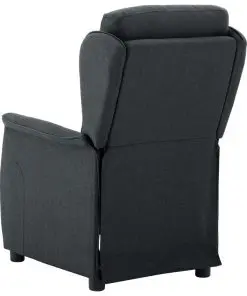 vidaXL Recliner Dark Grey Fabric