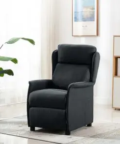 vidaXL Recliner Dark Grey Fabric