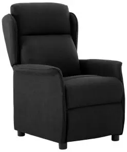 vidaXL Recliner Black Fabric