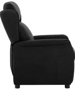 vidaXL Recliner Black Fabric