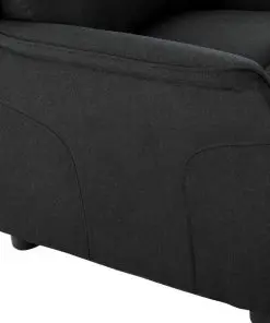 vidaXL Recliner Black Fabric