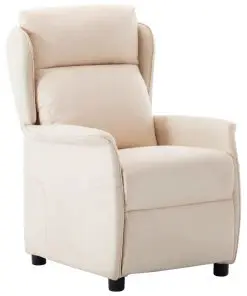 vidaXL Recliner Cream Fabric