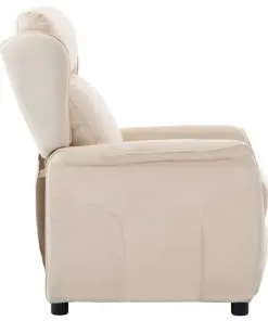 vidaXL Recliner Cream Fabric