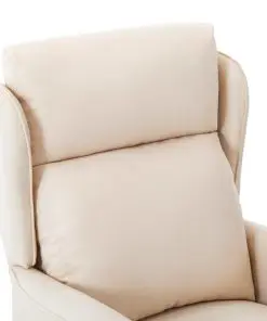 vidaXL Recliner Cream Fabric