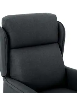 vidaXL Massage Recliner Dark Grey Fabric