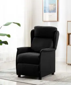 vidaXL Massage Recliner Black Fabric