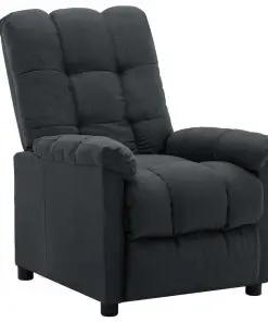 vidaXL Recliner Dark Grey Fabric
