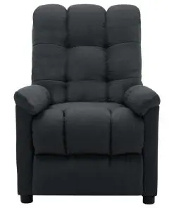 vidaXL Recliner Dark Grey Fabric