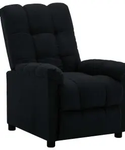 vidaXL Recliner Black Fabric