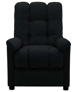 vidaXL Recliner Black Fabric