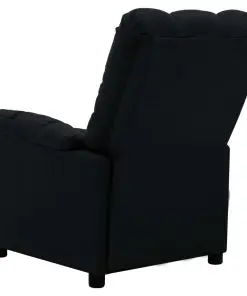 vidaXL Recliner Black Fabric