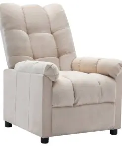 vidaXL Recliner Cream Fabric