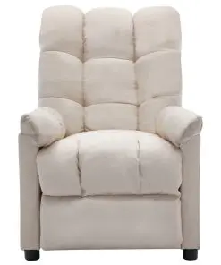 vidaXL Recliner Cream Fabric