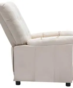 vidaXL Recliner Cream Fabric