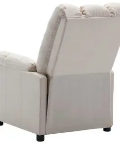 vidaXL Recliner Cream Fabric