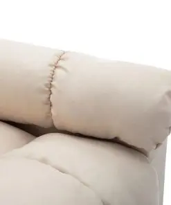 vidaXL Recliner Cream Fabric
