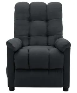 vidaXL Massage Recliner Dark Grey Fabric