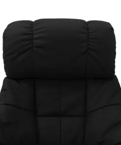 vidaXL Massage Reclining Chair Black Faux Leather and Bentwood
