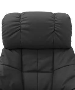 vidaXL Massage Reclining Chair Grey Faux Leather and Bentwood