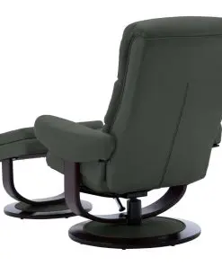 vidaXL Reclining Chair Anthracite Faux Leather and Bentwood