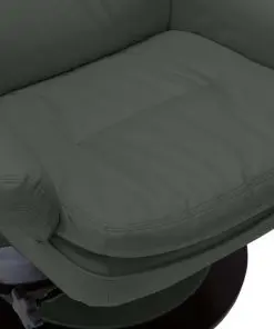 vidaXL Reclining Chair Anthracite Faux Leather and Bentwood