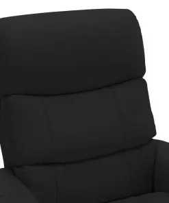 vidaXL Massage Reclining Chair Black Faux Leather and Bentwood