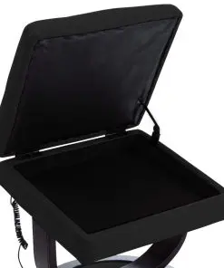 vidaXL Massage Reclining Chair Black Faux Leather and Bentwood