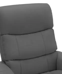 vidaXL Massage Reclining Chair Anthracite Faux Leather and Bentwood