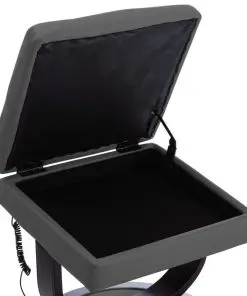 vidaXL Massage Reclining Chair Anthracite Faux Leather and Bentwood