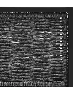 vidaXL 3-Seater Sofa with Cushions Anthracite Poly Rattan