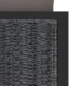 vidaXL Right Corner Sofa with Cushion Anthracite Poly Rattan