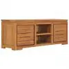vidaXL TV Cabinet 110x30x40 cm Solid Teak Wood