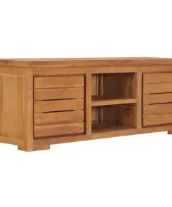 vidaXL TV Cabinet 110x30x40 cm Solid Teak Wood
