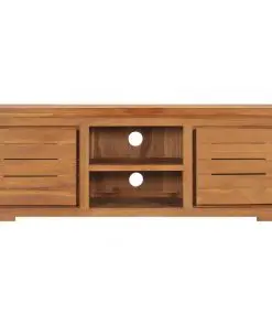 vidaXL TV Cabinet 110x30x40 cm Solid Teak Wood