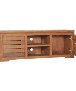 vidaXL TV Cabinet 110x30x40 cm Solid Teak Wood