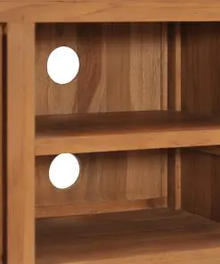 vidaXL TV Cabinet 110x30x40 cm Solid Teak Wood