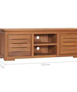vidaXL TV Cabinet 110x30x40 cm Solid Teak Wood
