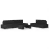 vidaXL 6 Piece Garden Lounge Set Poly Rattan Black