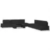 vidaXL 7 Piece Garden Lounge Set Poly Rattan Black