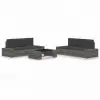 vidaXL 5 Piece Garden Lounge Set Poly Rattan Grey