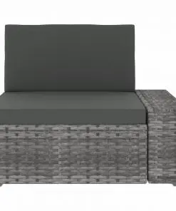 vidaXL 5 Piece Garden Lounge Set Poly Rattan Grey