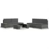 vidaXL 5 Piece Garden Lounge Set Poly Rattan Grey