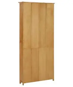 vidaXL 7-Tier Bookcase 90×22.5×200 cm Solid Oak Wood