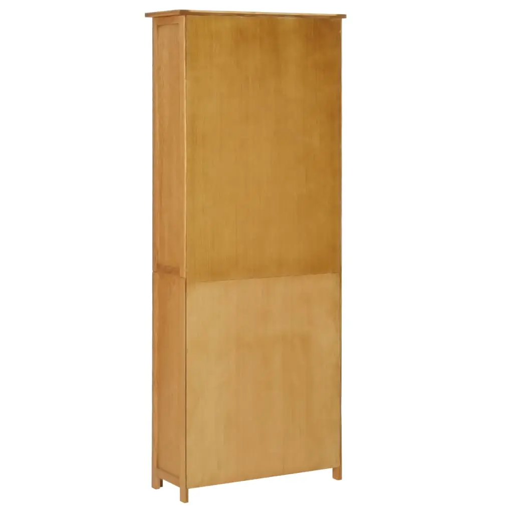 vidaXL Bookcase with 2 Doors 90x30x200 cm Solid Oak Wood