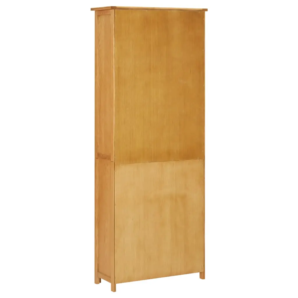 vidaXL Bookcase with 2 Doors 70x30x180 cm Solid Oak Wood