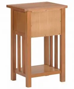 vidaXL Magazine Table with Drawer 35x27x55 cm Solid Oak Wood