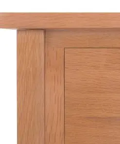 vidaXL Magazine Table with Drawer 35x27x55 cm Solid Oak Wood